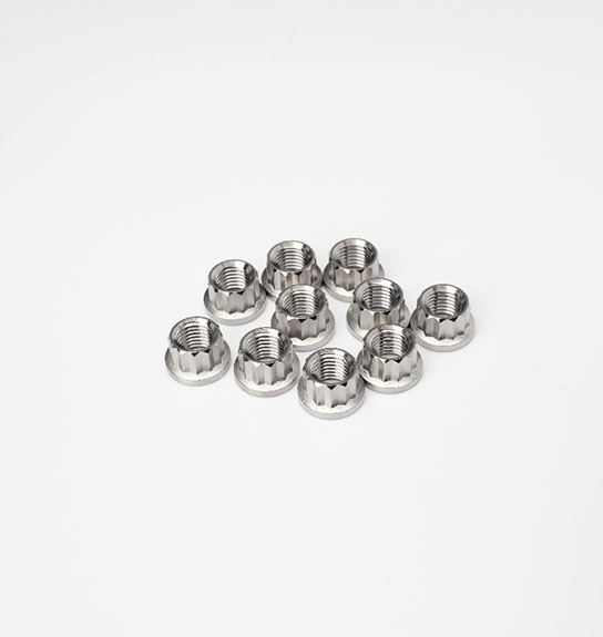 Titanium 12 Point Flange Nut